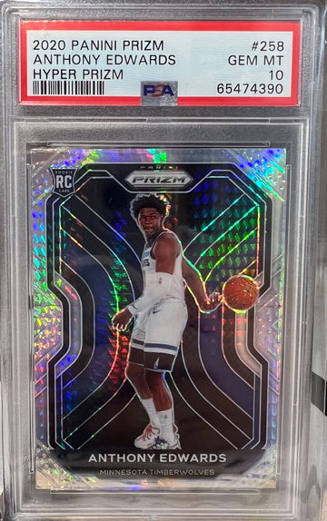 2020 Panini Prizm Hyper Anthony Edwards PSA10 #258