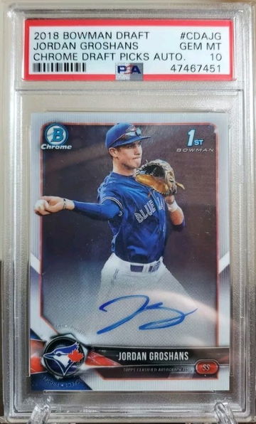 Jordan Groshans Bowman Auto PSA 10