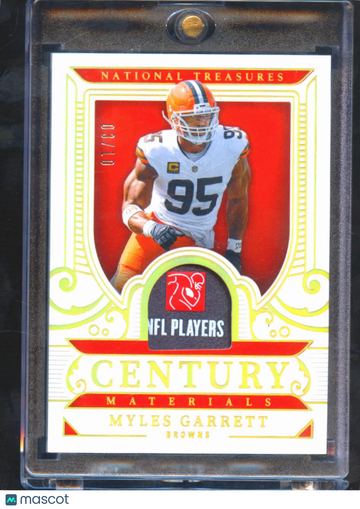 2026 Panini National Treasures Century Materials Myles Garrett #CM-MGT /10 NFL Players Patch Memorabilia