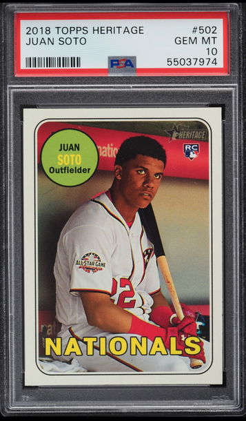 2018 Topps Heritage Juan Soto PSA 10
