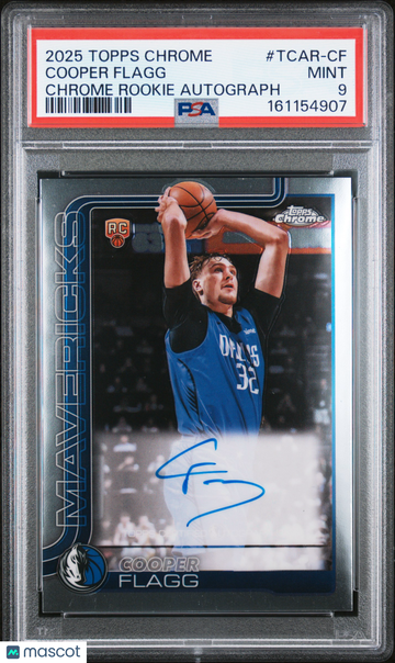 2025 Topps Chrome Chrome Rookie Autographs Cooper Flagg #TCAR-CF PSA 9 Auto