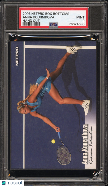 2003 Netpro Box Bottoms Anna Kournikova Hand Cut PSA 9