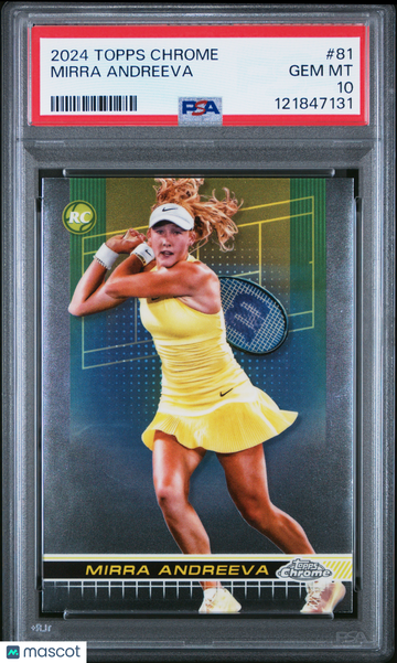 2024 Topps Chrome Tennis Mirra Andreeva #81 PSA 10