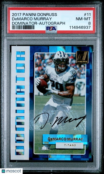 2017 Panini Donruss Dominator Demarco Murray #11 Autograph /24 PSA 8