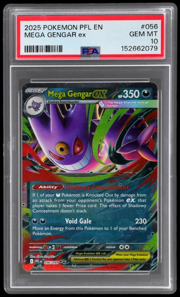 2025 Pokemon Mega Evolution Phantasmal Flames Mega Gengar EX PSA 10