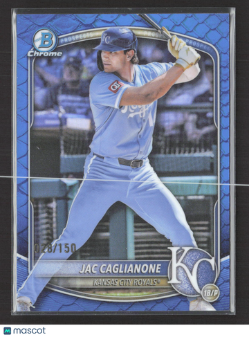 2025 Bowman Chrome Jac Caglianone #BCP-154 Blue Lunar Glow Refractor /150