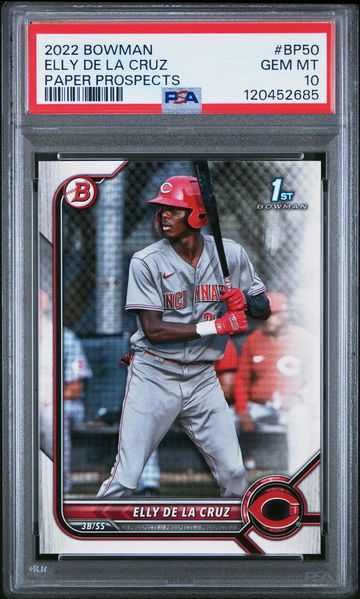 2022 Bowman Paper Prospect Elly De La Cruz #BP50 PSA 10