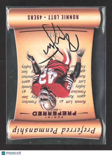 2017 Panini Preferred Preferred Penmanship Ronnie Lott #140 /25