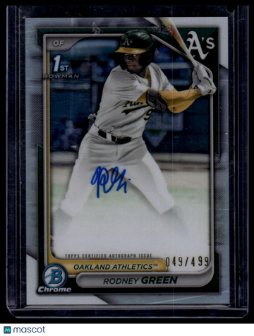 2024 Bowman Draft Rodney Green #CPA-RG Chrome Prospect Autographs Refractor SN AU