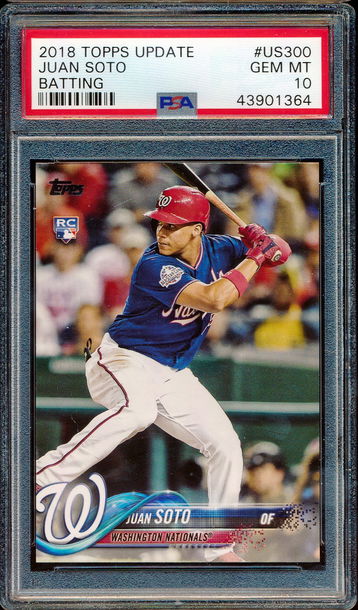2018 Topps Update #US300 Juan Soto Batting RC Rookie PSA 10 1364