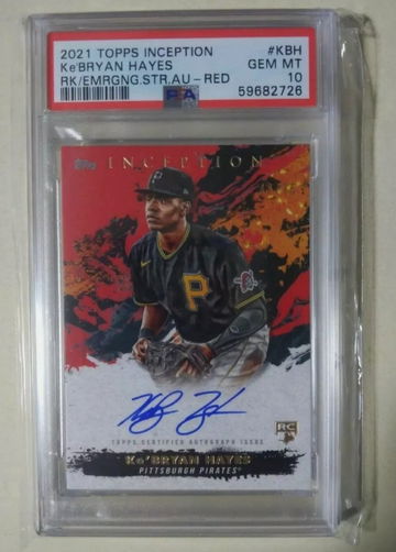 2021 Topps Inception KeBryan Hayes Auto /75 PSA 10 (SHIPS TRACKED FROM CANADA)