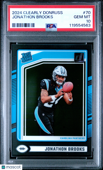 2024 Panini Clearly Donruss Jonathon Brooks #70 PSA 10
