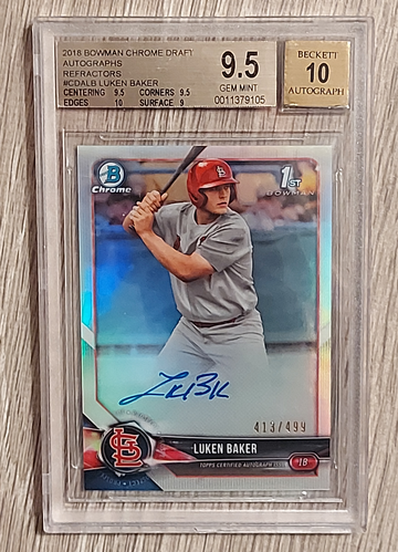 Luken Baker Refractor Auto BGS 9.5