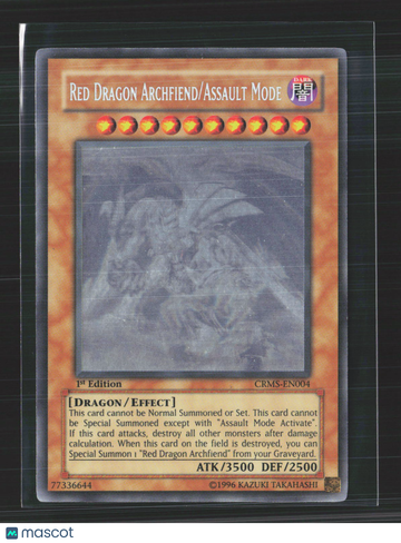 2009 Yu-Gi-Oh! Crimson Crisis Red Dragon Archfiend/Assault Mode Ghost Rare 1st Edition #CRMS-EN004