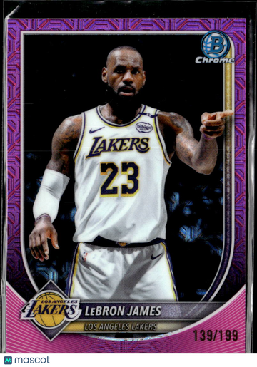 2025 Topps Bowman Chrome University LeBron James #BCV-121 Purple /199