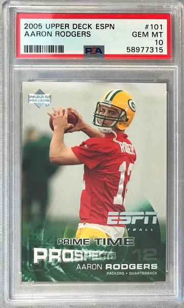 Aaron Rodgers ROOKIE 2005 Upper Deck ESPN #101 PSA 10 Gem Mint - Packers 