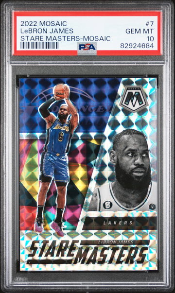 2022 Panini Mosaic Stare Masters #7 LeBron James Mosaic PSA 10