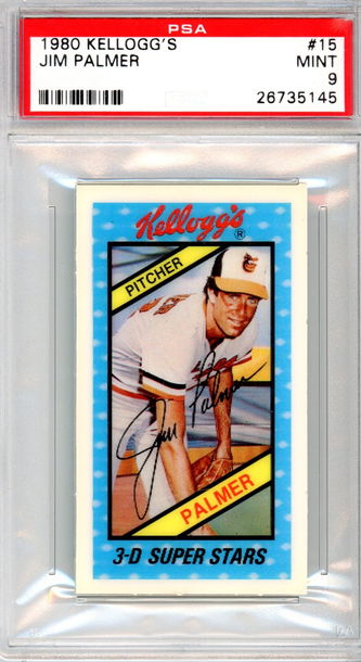 1980 KELLOGG'S JIM PALMER PSA 9