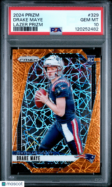 2024 Panini Prizm Drake Maye #329 Lazer PSA 10