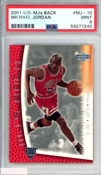 2001 UPPER DECK MJS BACK MICHAEL JORDAN #MJ-10 CHICAGO BULLS HOF PSA 9 MINT