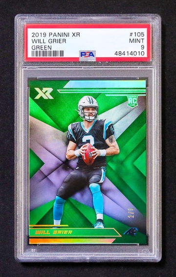 2019 Panini XR Football - Will Grier - Rookie Green SSP /5 PSA 9 Mint