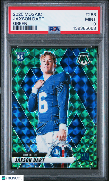 2025 Panini Mosaic Jaxson Dart #288 Green PSA 9