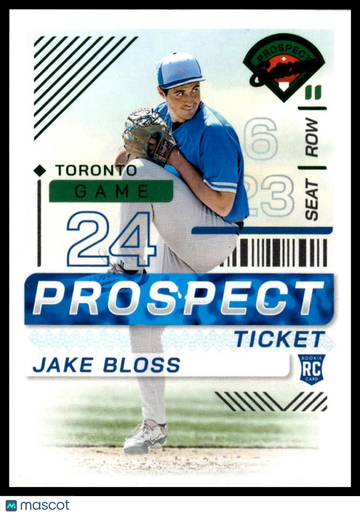 2024 Panini Prospect Edition Jake Bloss #186 Green