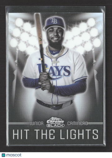 2025 Topps Chrome Black Hit the Lights Junior Caminero #HTL-27
