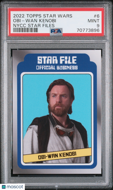 2022 Topps Star Wars Nycc Star Files Obi-Wan Kenobi #6 PSA 9