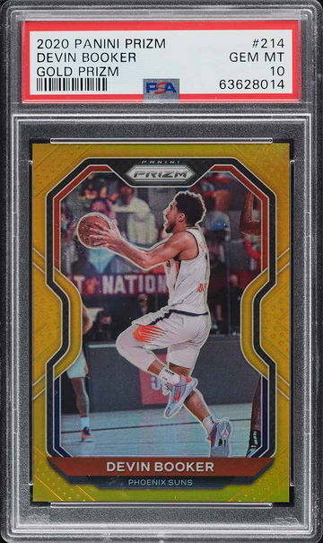 2020 Panini Prizm Gold Prizm Devin Booker /10 #214 PSA 10