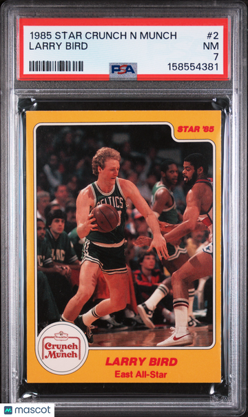 1985 Star Crunch N Munch Larry Bird #2 PSA 7