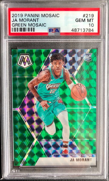 2019-20 Panini Mosaic JA MORANT Green Mosaic
