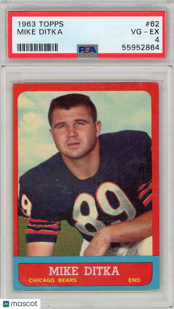 1963 Topps Mike Ditka #62 PSA 4