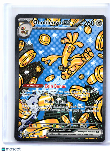 Prismatic Evolutions Gholdengo ex Holo Special Illustration Rare #164/131