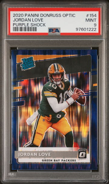 2020 Donruss Optic Purple Shock Jordan Love #154 PSA 9