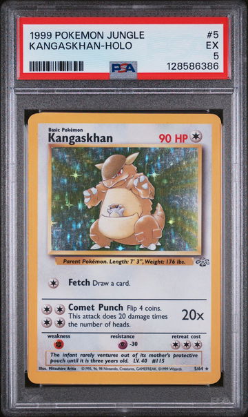 1999 Pokemon Jungle Holo Kangaskhan #5 PSA 5