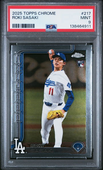 2025 Topps Chrome Roki Sasaki #217 PSA 9