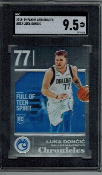 Luka Doncic Rookie 9.5 SGC 2018-19 Chronicles #512 Silver Parallel