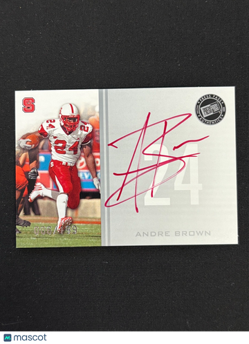 Andre Brown 2009 Press Pass Short Print Red Ink
