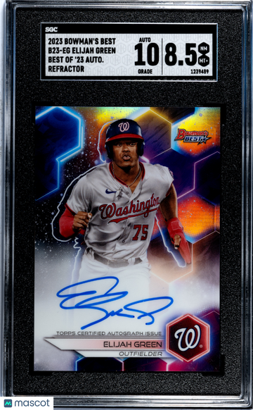 2023 Bowman's Best Elijah Green #B23-EG Of '23 Autograph Refractor SGC 8.5 Auto 10