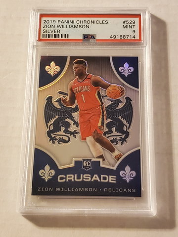 Zion Williamson 2019 Chronicles Silver Prizm #529 PSA 9