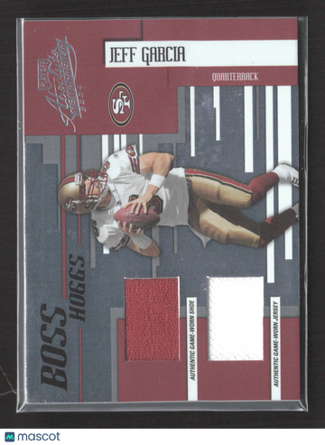 2004 Playoff Absolute Memorabilia Boss Hoggs Jeff Garcia #BH-8 Authentic Game-Worn Jersey Authentic Game-Worn Shoe