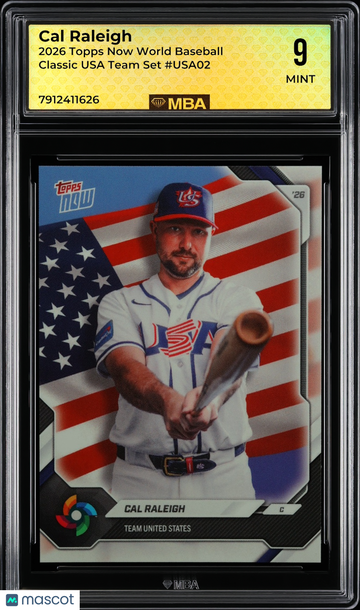 2026 Topps Now World Baseball Classic Cal Raleigh #USA02 USA Team Set MBA 9