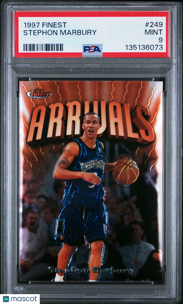 1997 Finest Stephon Marbury #249 PSA 9