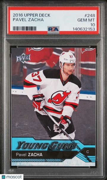 2016-17 Upper Deck Pavel Zacha #248 Young Guns Rookie PSA 10