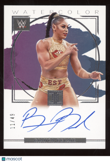 2023 Panini Impeccable WWE Watercolor Signatures Bianca Belair #WS-BBL /49