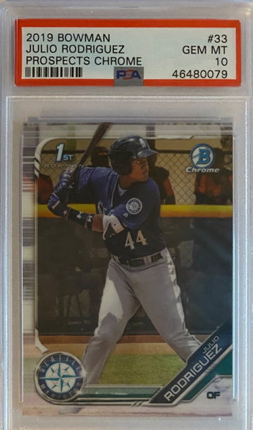 Julio Rodriguez 2019 1st Bowman Chrome PSA 10