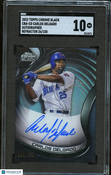 2022 Topps Chrome Black Carlos Delgado #CBA-CD Black SGC 10 Topps
