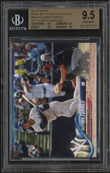 Gleyber Torres 2018 Topps Series 2 SP #669 BGS 9.5 True Gem