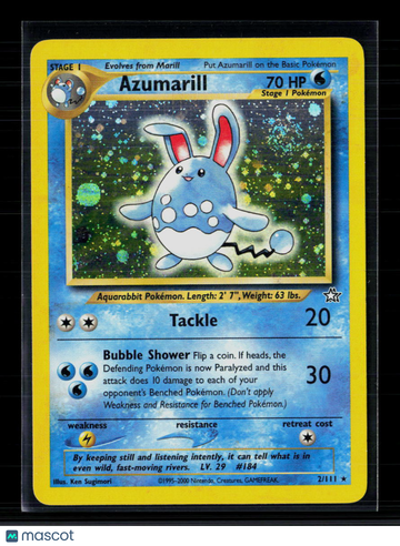 2000 Neo Genesis Azumarill Holo Rare #2/111